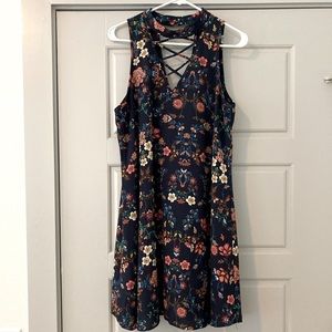 Francesca’s Miami blue dress